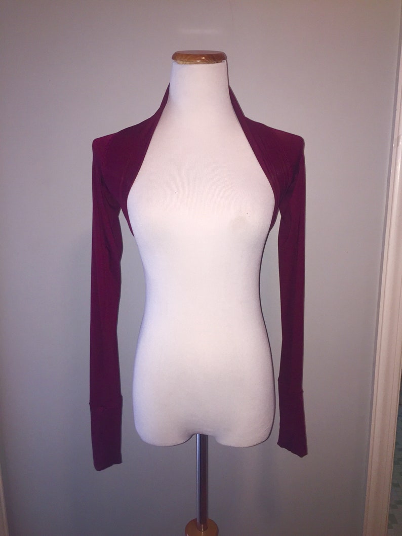 Long Sleeve Bolero Shrug, Shruggie, Activewear, Bellydance, Dancewear Top, Arm Warmers, Layering Top, Soft Stretch Modal, Other Colors