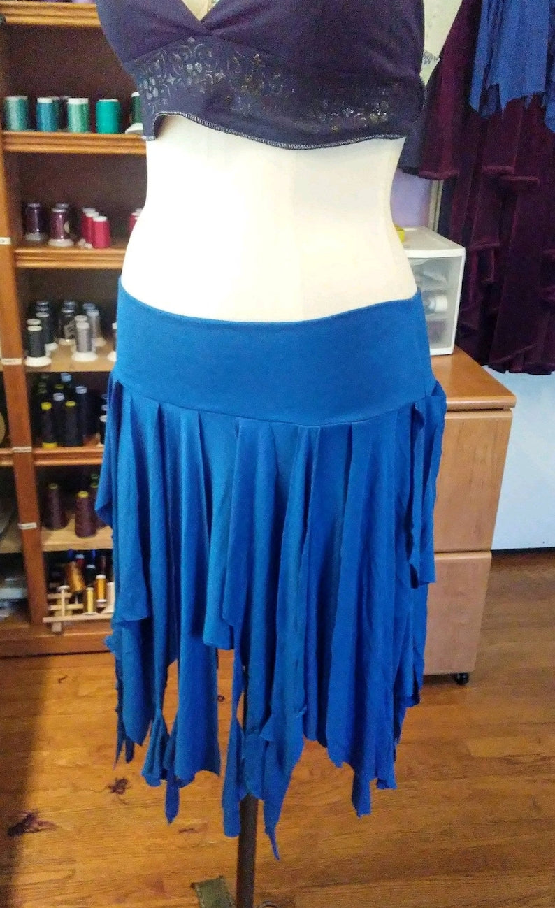 Ragamuffin Fairy Skirt, Also Top, Scarf, Danceskirt, Burning Man, Festival, Pagan, Tribal Costume, Elven, Woodland Nymph, Boho, Other Colors