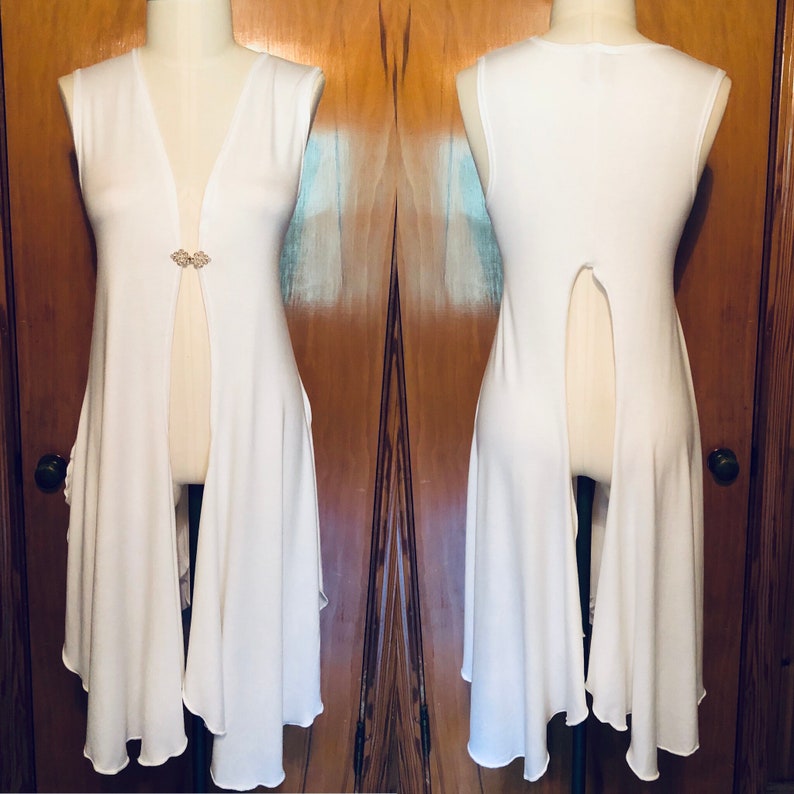 Leianna Sleevless Robe Maxi Vest Layering Top Cover Up, Dancewear, Fairy Coat, Playa Wear, Boho Flower Child, Festival, Resort