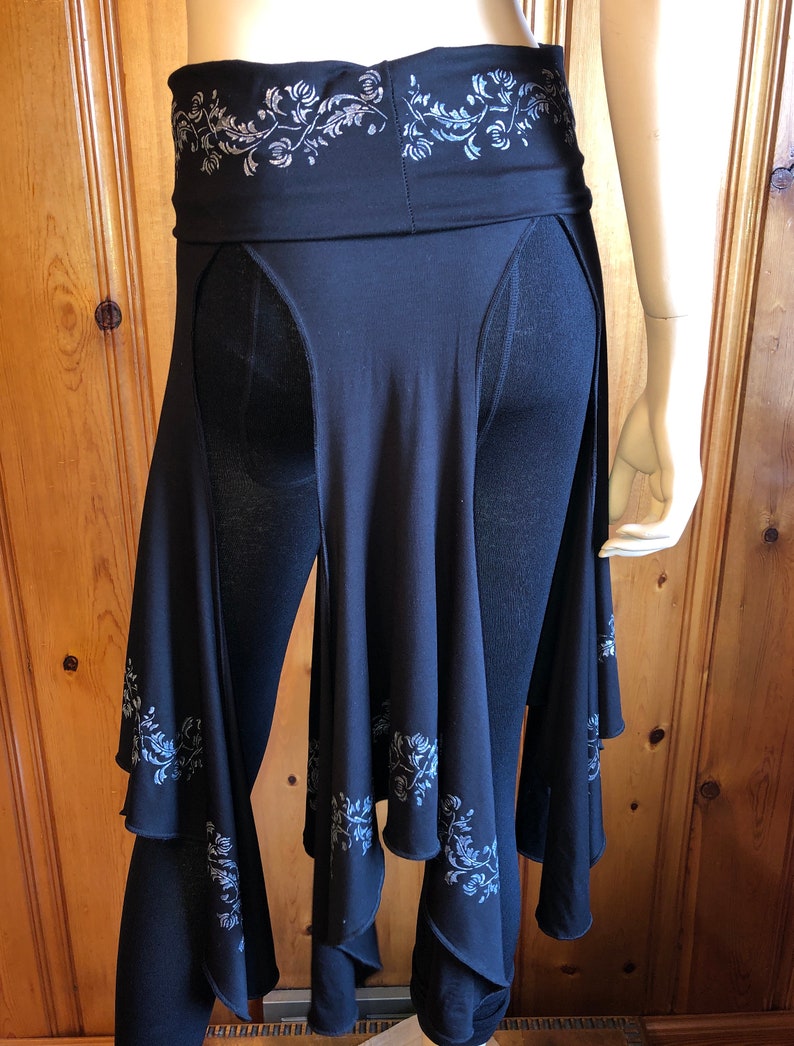 Isis Layering Skirt, Silver Hand Printed Costume, Tribal Skirt, Belly Dance Skirt Bohemian, Fairy Skirt, Festival Clothing, Other Colors