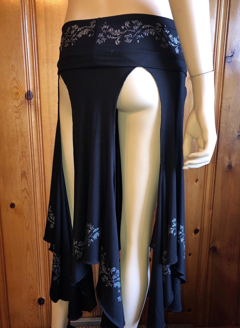 Isis Layering Skirt, Silver Hand Printed Costume, Tribal Skirt, Belly Dance Skirt Bohemian, Fairy Skirt, Festival Clothing, Other Colors