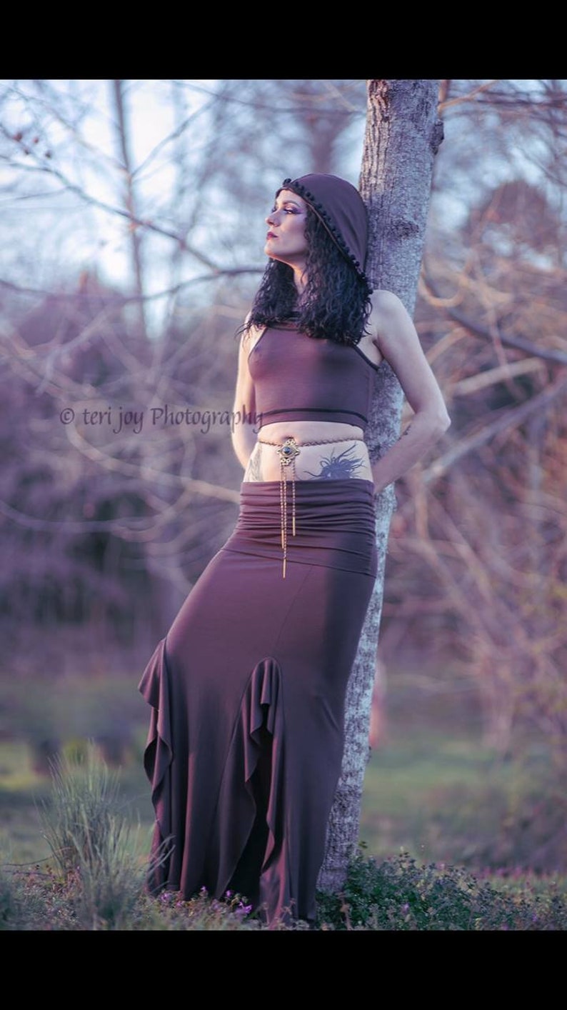 The Vivienne Knee Flounce Skirt In Soft Stretch Modal, Longline Or Scrunch Down Waistband, Boho, Fairy, Festival, Dance Skirt, Other Colors