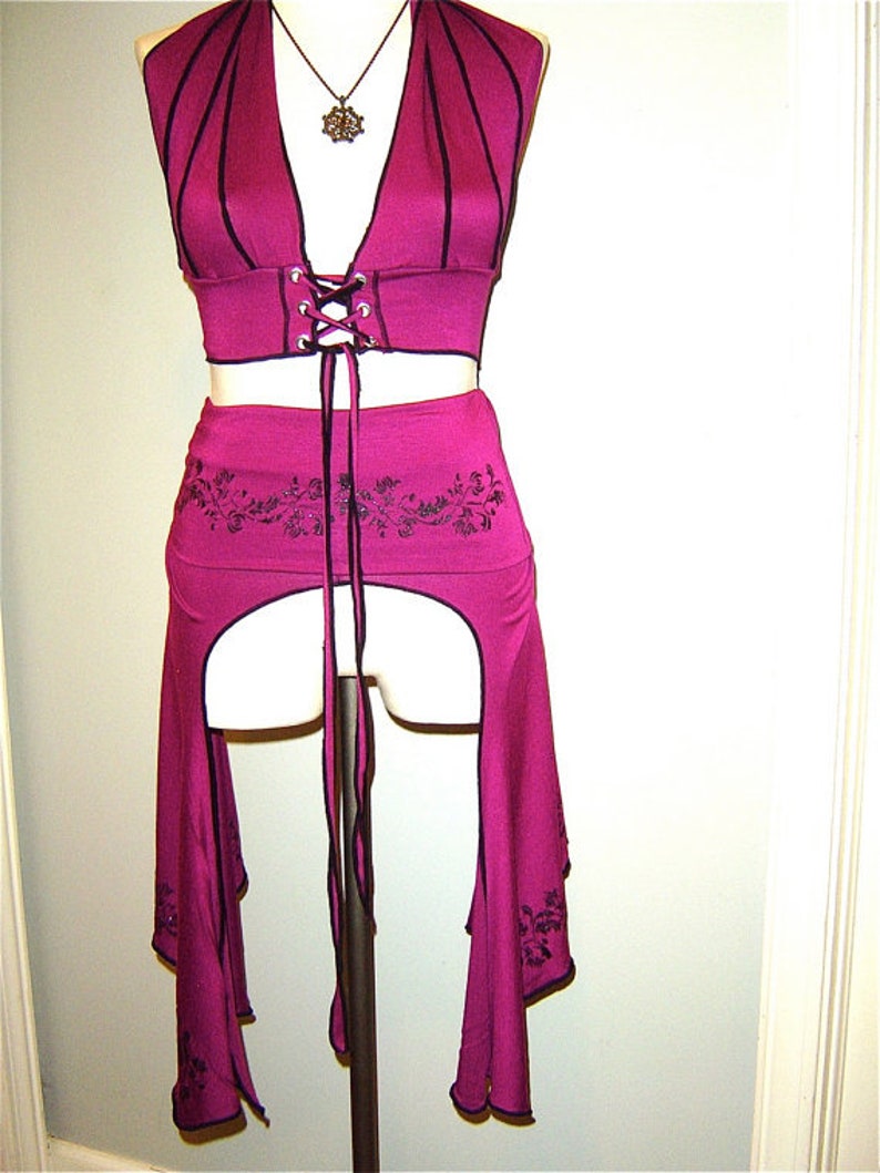 Alexa Layering Danceskirt Handprinted, Tribal Belly Dance, Salsa, Fairy Costume, Theatre, Circus, Performance skirt, Other Colors