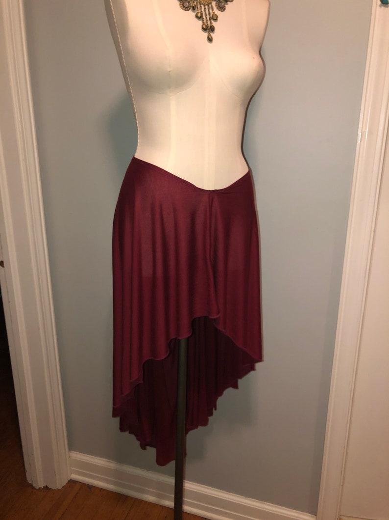 Tantra Halter Cardigan Festival Top/Skirt, Soft, Fluid, Lightweight, Draping, Burgundy Tencel Fine Knit, Beach Cover-Up, Dancewear, Cape