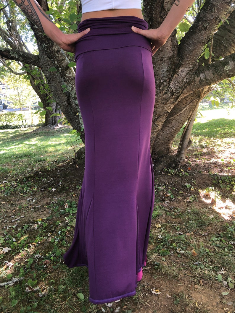 The Vivienne Knee Flounce Skirt In Soft Stretch Modal, Longline Or Scrunch Down Waistband, Boho, Fairy, Festival, Dance Skirt, Other Colors