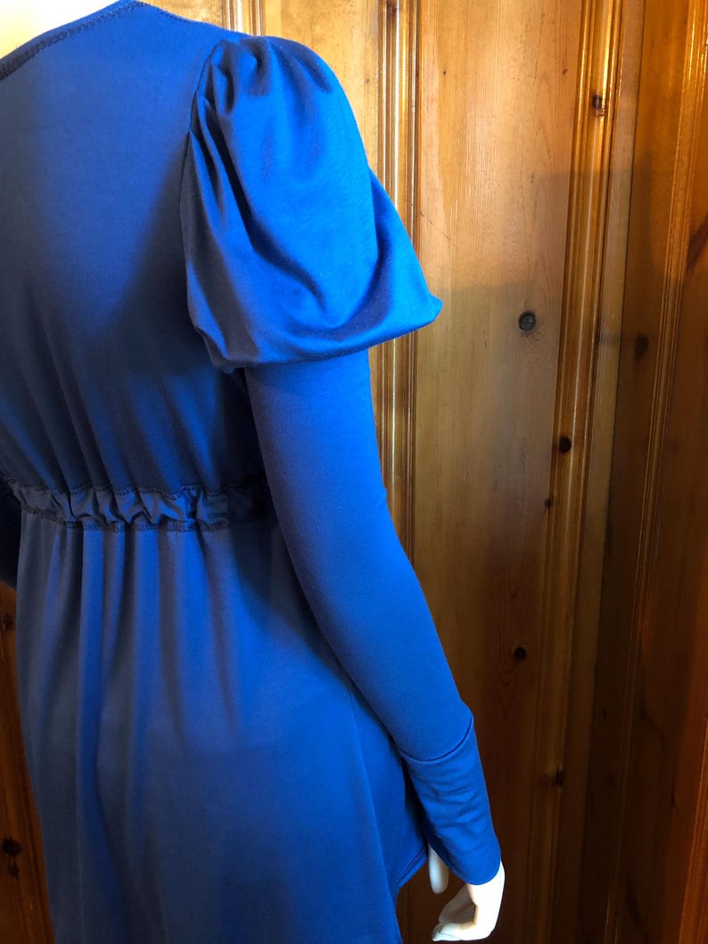 Pamela Baby Doll Top, Long Puffed Sleeves, Open Neckline, Drawstring Empire Line, Soft Feminine Stretch Modal, Other Colors