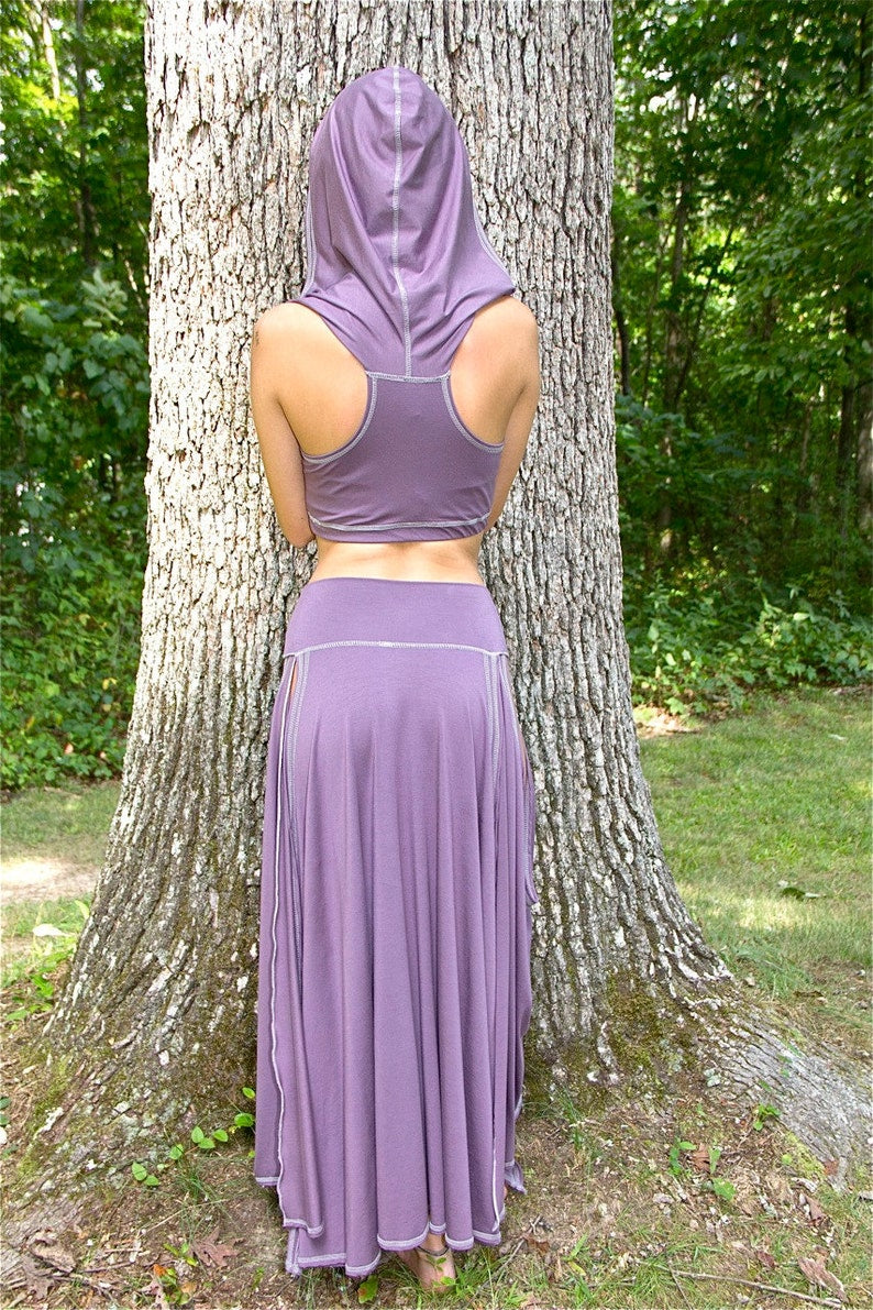 Kara Maxi Tribal Skirt with Draped Side Openings, Bellydance, Fairy, Festival, Exotic, Burning Man, Ceremonial Fantasy Costume, Other Colors