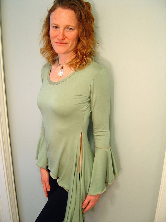Dielle Long Sleeve Tunic, Flared Bell Sleeves, Side Slits, Woodland, Elven, Fairy, Romance, Medieval, Boho Top, Other Colors
