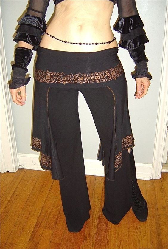 Alexa Layering Danceskirt Handprinted, Tribal Belly Dance, Salsa, Fairy Costume, Theatre, Circus, Performance skirt, Other Colors
