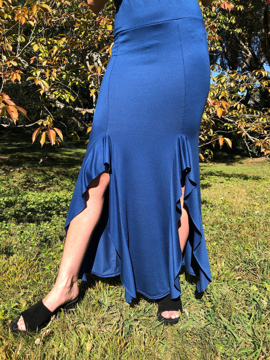 The Vivienne Knee Flounce Skirt In Soft Stretch Modal, Longline Or Scrunch Down Waistband, Boho, Fairy, Festival, Dance Skirt, Other Colors