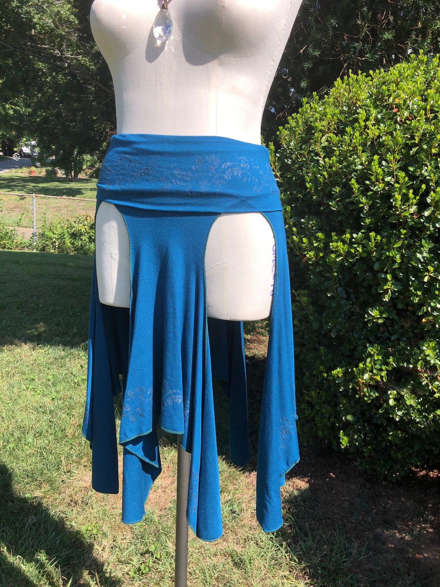 Isis Layering Skirt, Silver Hand Printed Costume, Tribal Skirt, Belly Dance Skirt Bohemian, Fairy Skirt, Festival Clothing, Other Colors