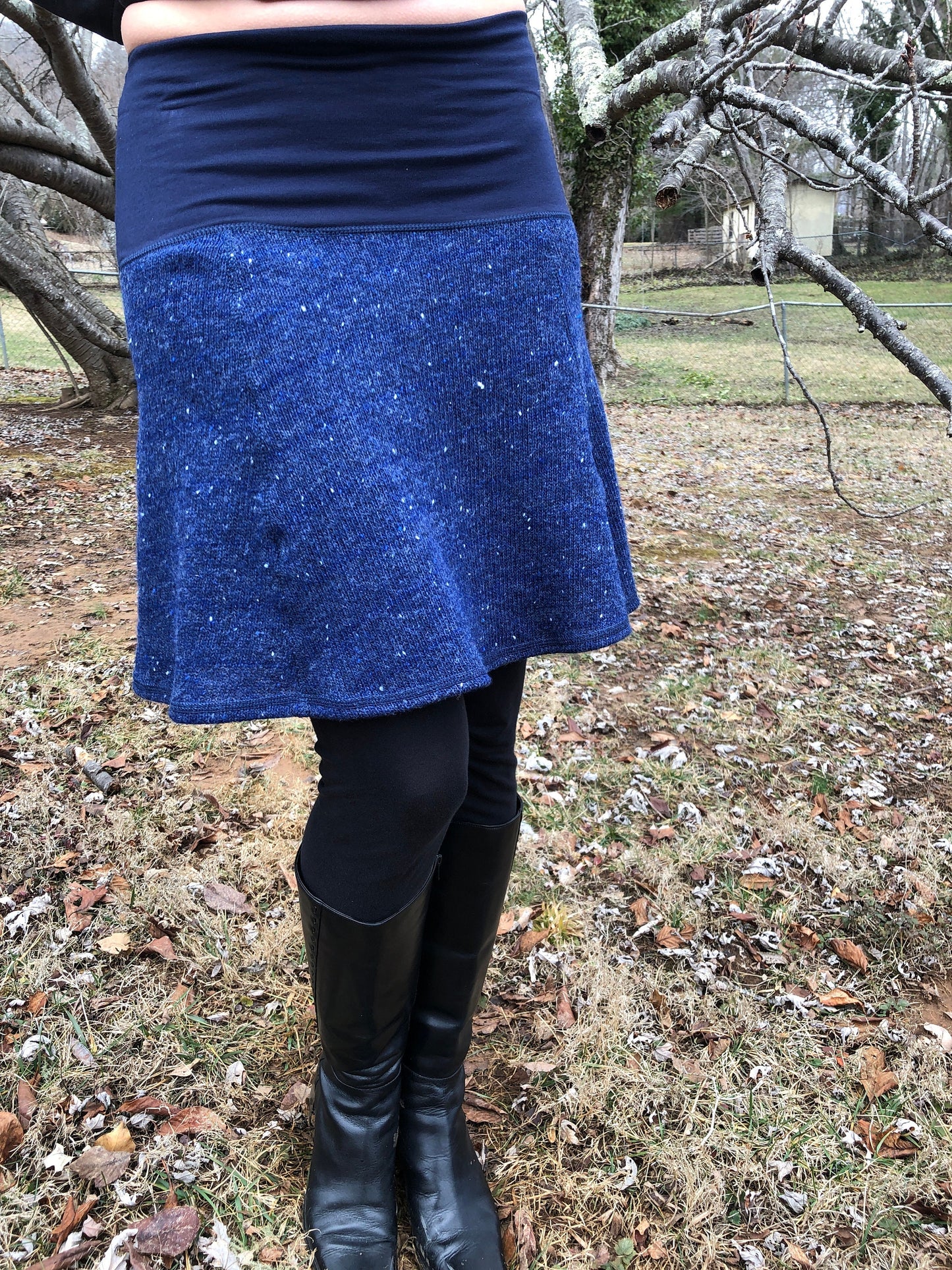 Wool "A" Line Knee High Lined Skirts, Navy Blue or Maroon Red, size SMALL Only, Office wear, Business Casual, Schoolgirl, Winter