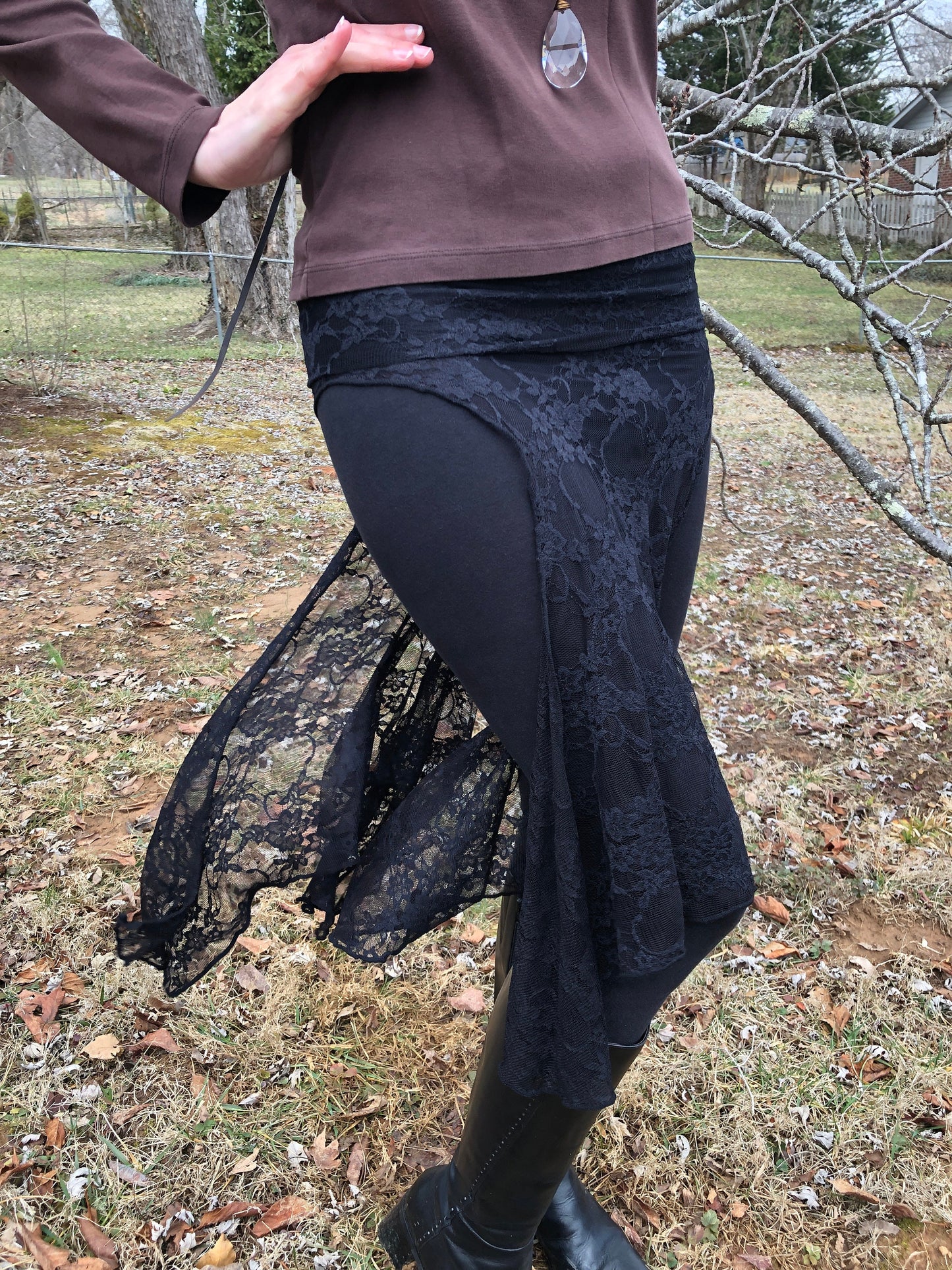 Alexa Layering Skirt in Stretch Lace, Lingerie, Burlesque, Bellydance, Salsa, Priestess, Goddess, Fairy, Angel, Tribal Costume, ATS