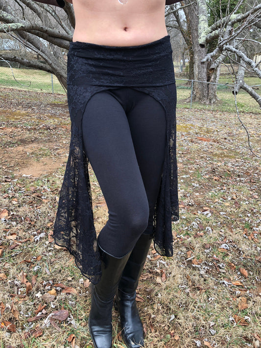 Alexa Layering Skirt in Stretch Lace, Lingerie, Burlesque, Bellydance, Salsa, Priestess, Goddess, Fairy, Angel, Tribal Costume, ATS