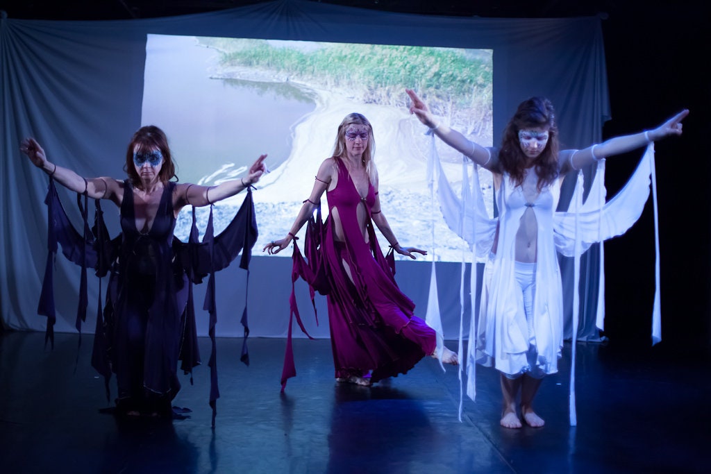 Gaia Goddess Fairy Wings Dance Top, Performance wear, Theater, Bellydance, Showgirl Costume, Priestess, Elven, Dark Fairy, Sorceress