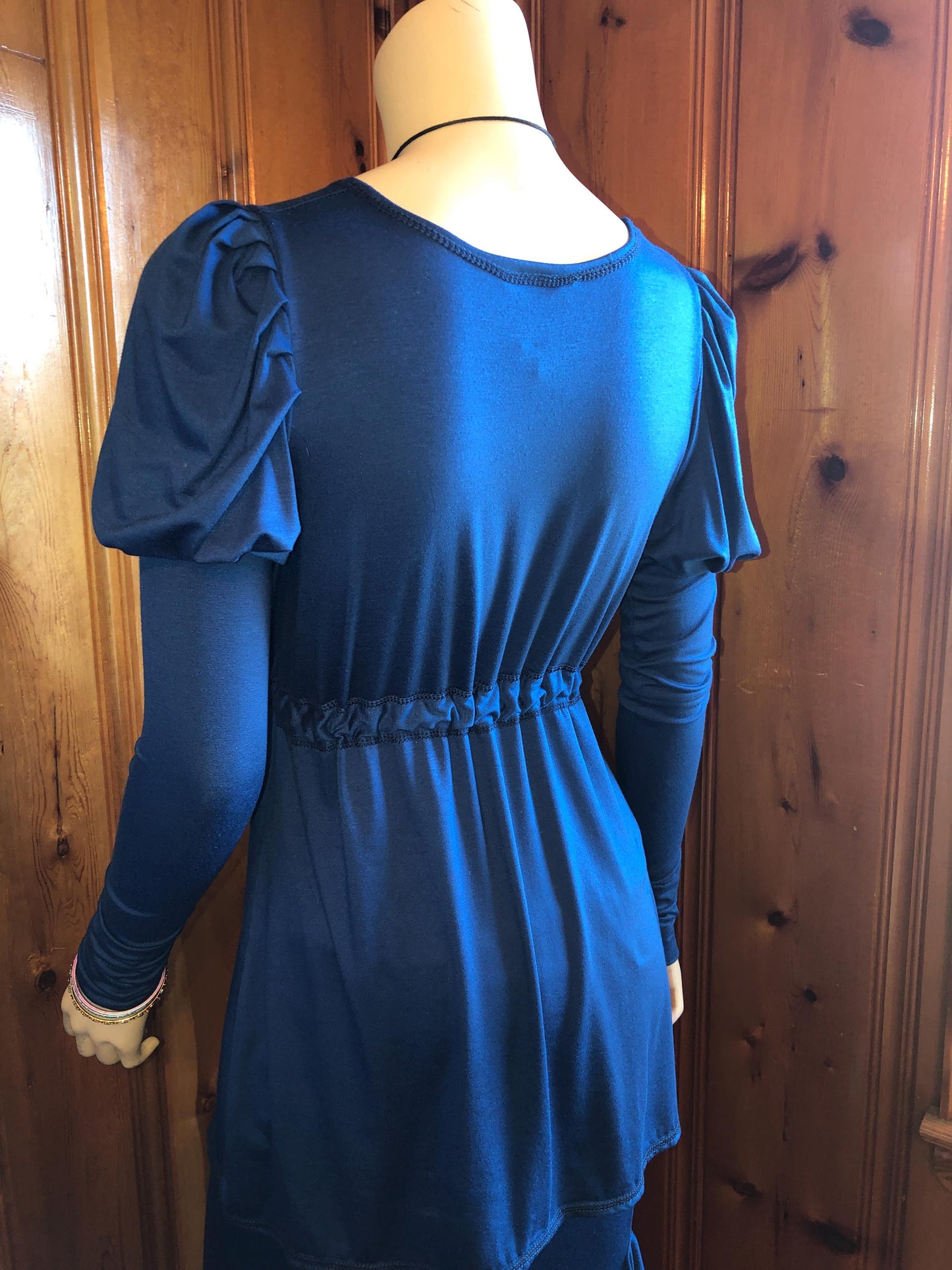 Pamela Baby Doll Top, Long Puffed Sleeves, Open Neckline, Drawstring Empire Line, Soft Feminine Stretch Modal, Other Colors