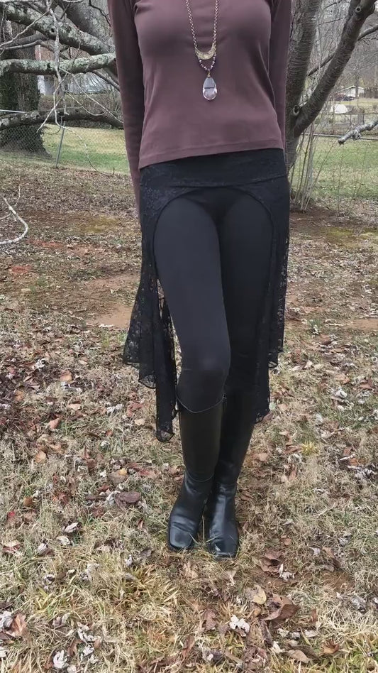 Alexa Layering Skirt in Stretch Lace, Lingerie, Burlesque, Bellydance, Salsa, Priestess, Goddess, Fairy, Angel, Tribal Costume, ATS