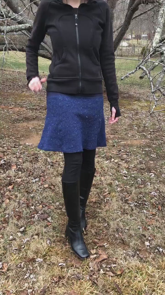 Wool "A" Line Knee High Lined Skirts, Navy Blue or Maroon Red, size SMALL Only, Office wear, Business Casual, Schoolgirl, Winter