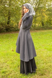 Womens grey hooded cloak jacket www.etsy.com/shop/AccentuatesClothing