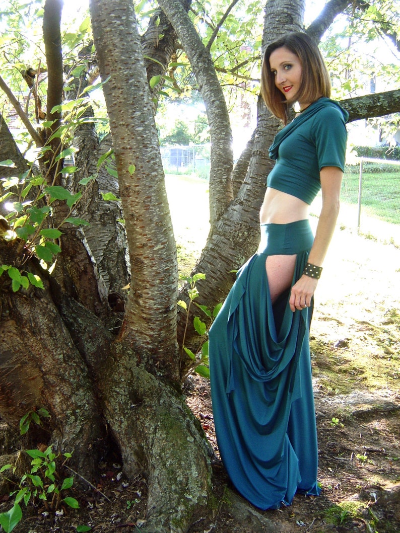 Sakura Open Hip Dance Pants, Cut Out, Low Rise, Wide Leg Flare, Bellydance, Salsa, Performance wear, Boho, Gypsy, Fairy, Elven, Burning Man