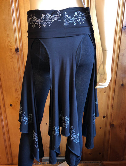 Isis Layering Skirt, Silver Hand Printed Costume, Tribal Skirt, Belly Dance Skirt Bohemian, Fairy Skirt, Festival Clothing, Other Colors