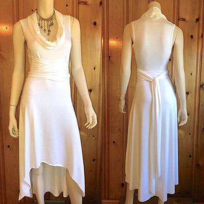 Athena Sleeveless Infinity Dress, Cowl neck, Underbust tie or Grecian shoulder drape, Priestess Goddess Ceremonial Dress, Other Colors