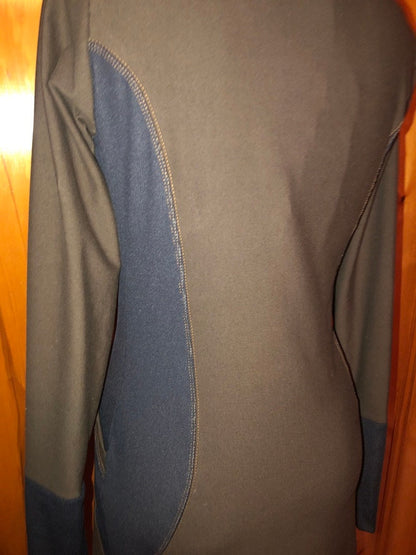 The Zoe Hoodie Cowl Neck Dress, Stretch Cotton Lycra, Shaped Torso, Pockets, Long Sleeves, Scrunch Cuffs, Athleisure