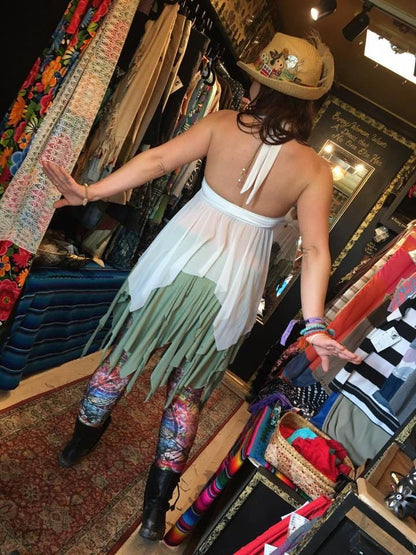 Ragamuffin Fairy Skirt, Also Top, Scarf, Danceskirt, Burning Man, Festival, Pagan, Tribal Costume, Elven, Woodland Nymph, Boho, Other Colors