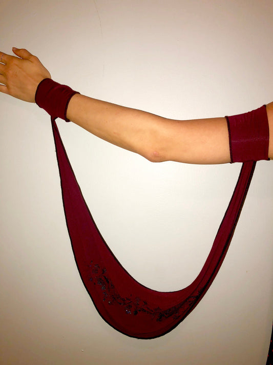 Arm Drapes, One Pair, Arm Sleeves, Bohemian Fairy Style, Medieval Festival Sleeves, Wings, With or Without Handprinting, Other Colors