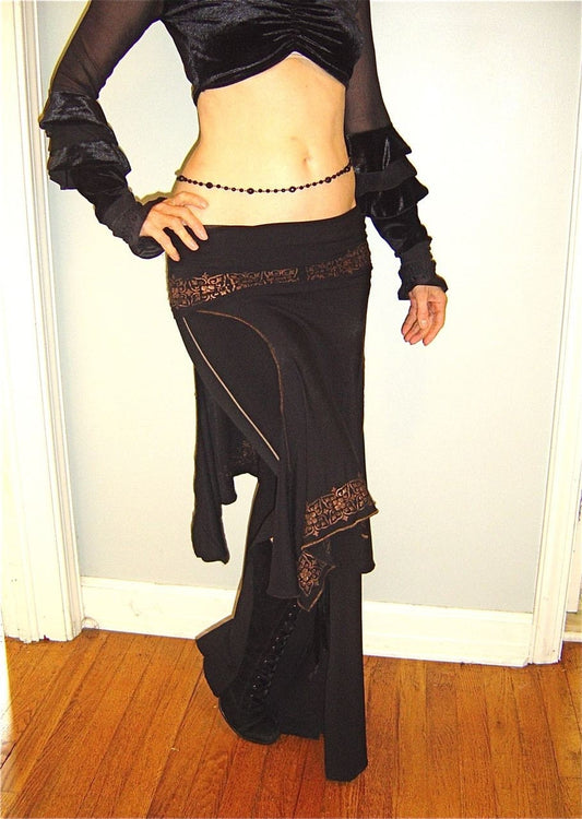 Alexa Layering Danceskirt Handprinted, Tribal Belly Dance, Salsa, Fairy Costume, Theatre, Circus, Performance skirt, Other Colors