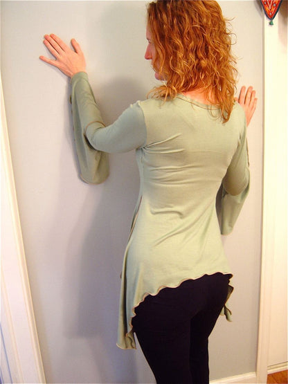 Dielle Long Sleeve Tunic, Flared Bell Sleeves, Side Slits, Woodland, Elven, Fairy, Romance, Medieval, Boho Top, Other Colors