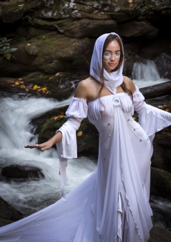 woman in river naiad costume by Accentuates Clothing