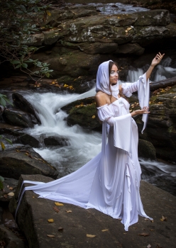 woman in river naiad costume by Accentuates Clothing